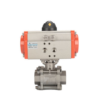 qualité General DN32 1 1/4" Pneumatic Operated Connection 2Way Threaded Ball Valve usine